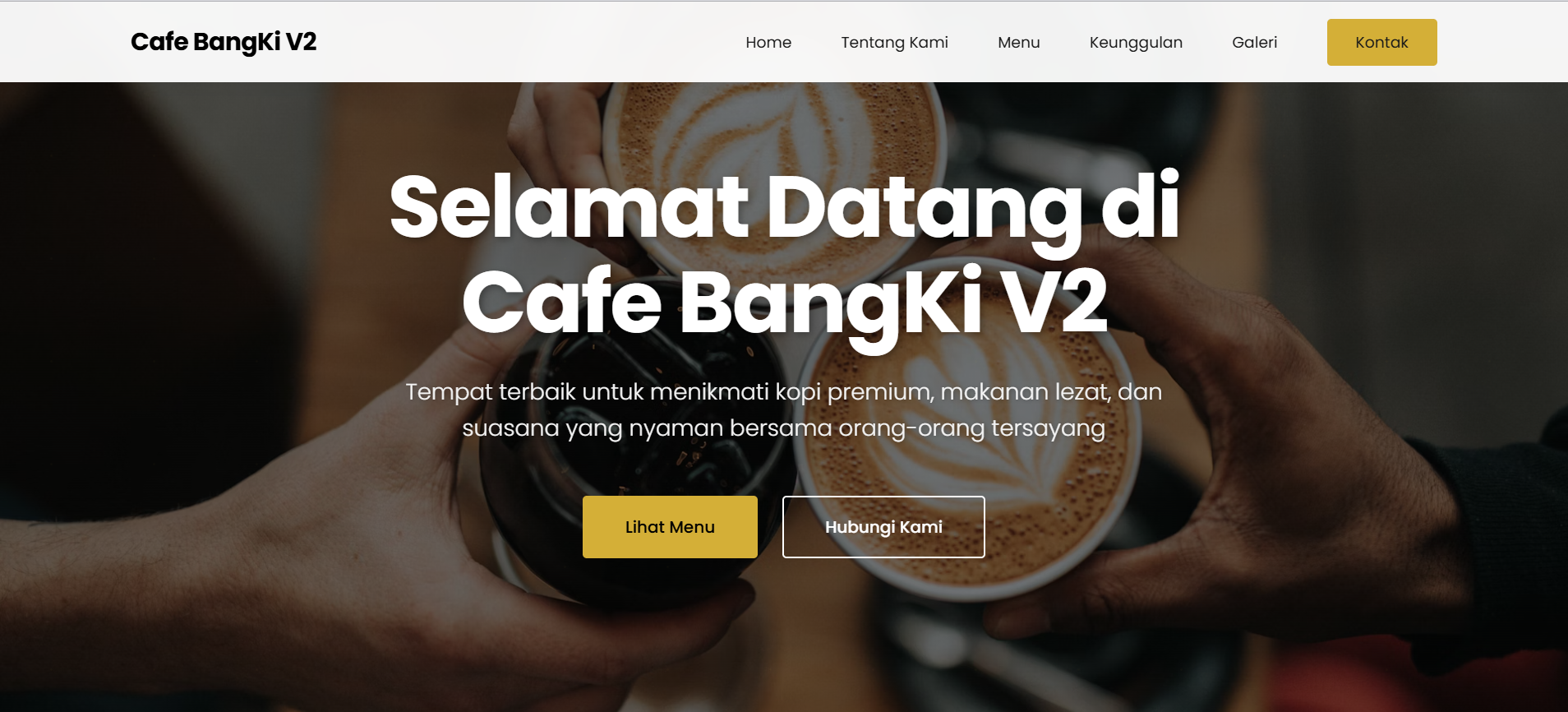 Landing Page Cafe BangKi V2